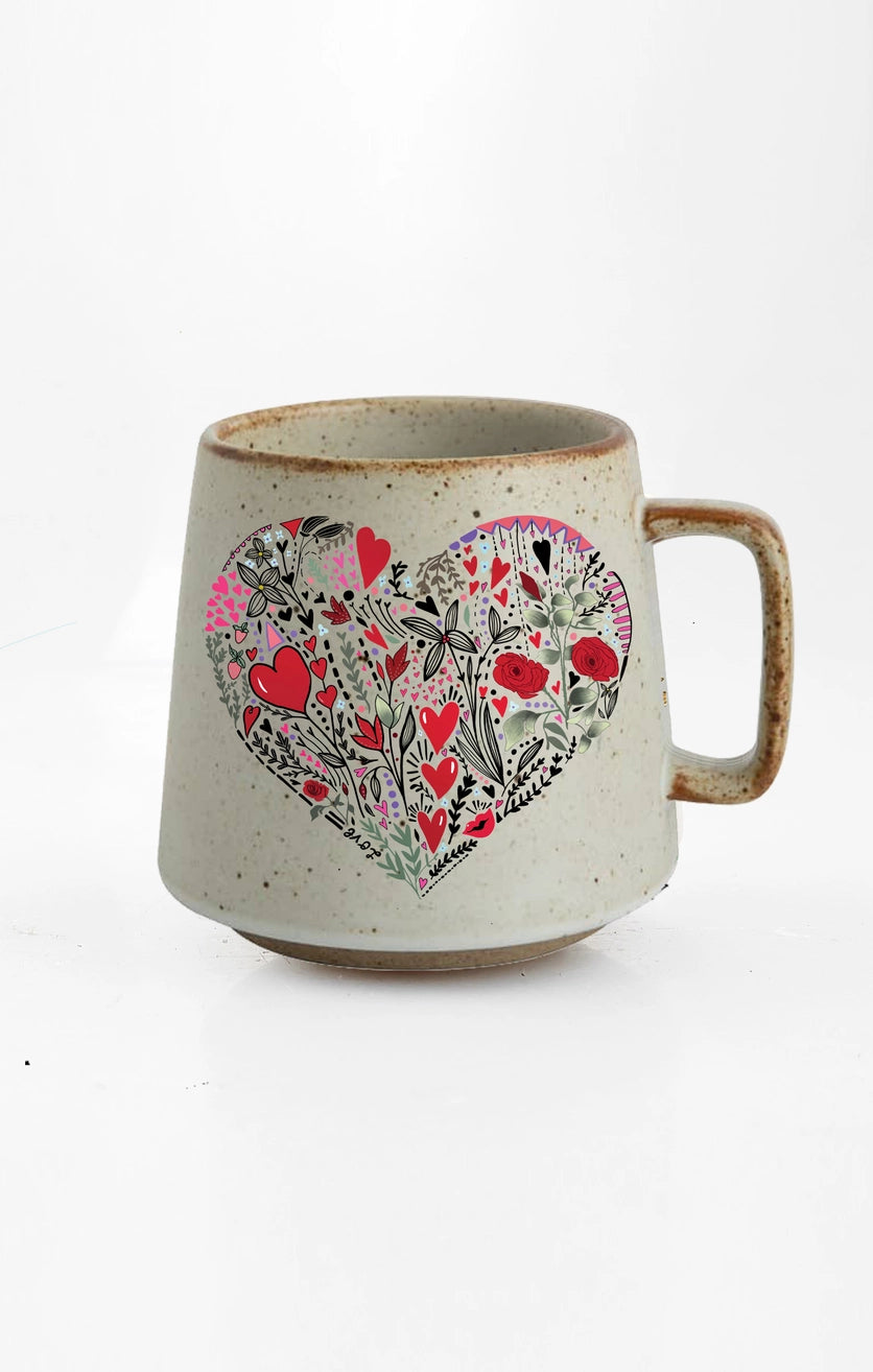 Heart and Flowers Mug
